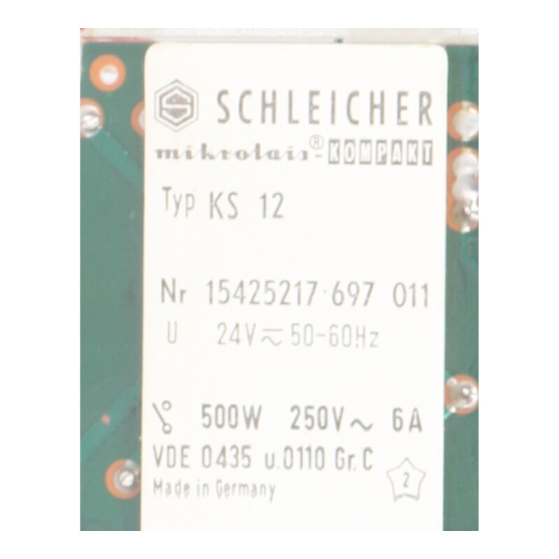 Schleicher KS 12  Relais Relay 24 V
