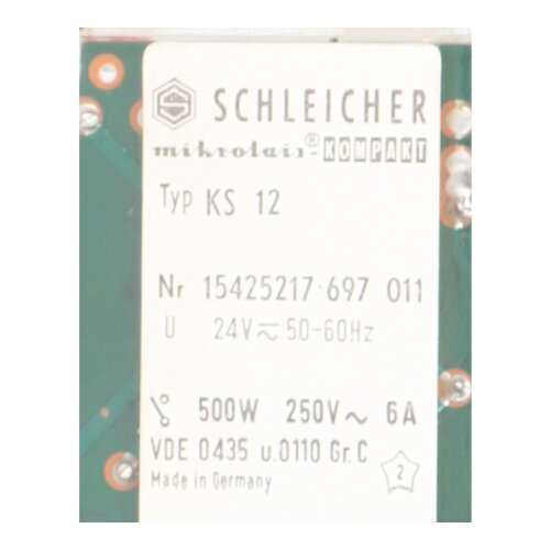 Schleicher KS 12  Relais Relay 24 V