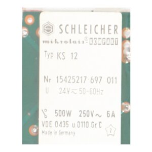 Schleicher KS 12  Relais Relay 24 V