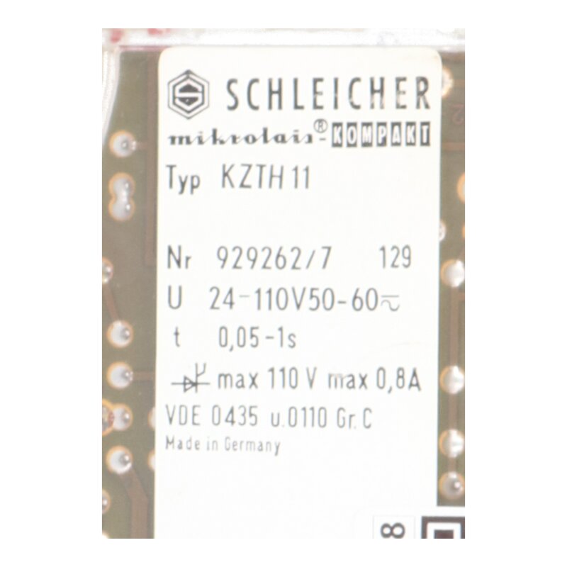 Schleicher KZTH 11 Zeitrelais Time relay