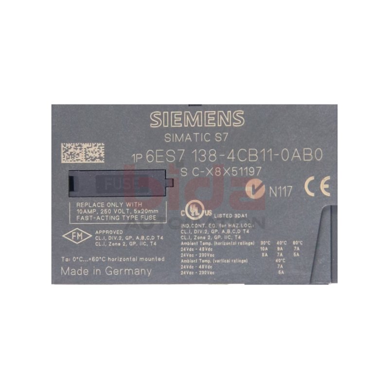 Siemens  Simatic S7 6ES7138-4CB11-0AB0 Leistungsmodul Power Module