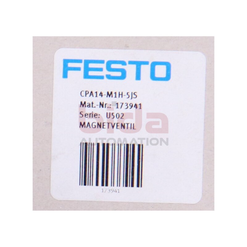 Festo CPA14-M1H-5JS 173941 Magnetventil Solenoid Valve 173941