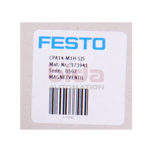 Festo CPA14-M1H-5JS 173941 Magnetventil Solenoid Valve 173941
