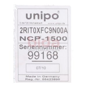 Unipo NCP-1500 Bedienterminal 2RIT0XFC9N00A operating...