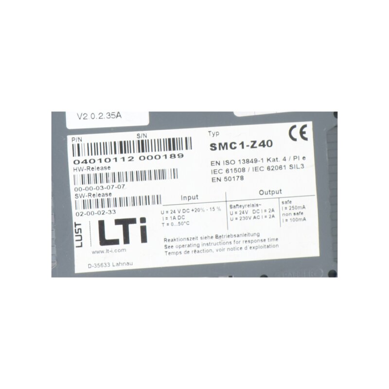 Lti SMC1-Z40 Sicherheitssteuerung Safety Control