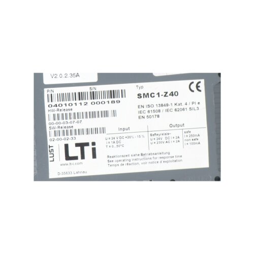 Lti SMC1-Z40 Sicherheitssteuerung Safety Control