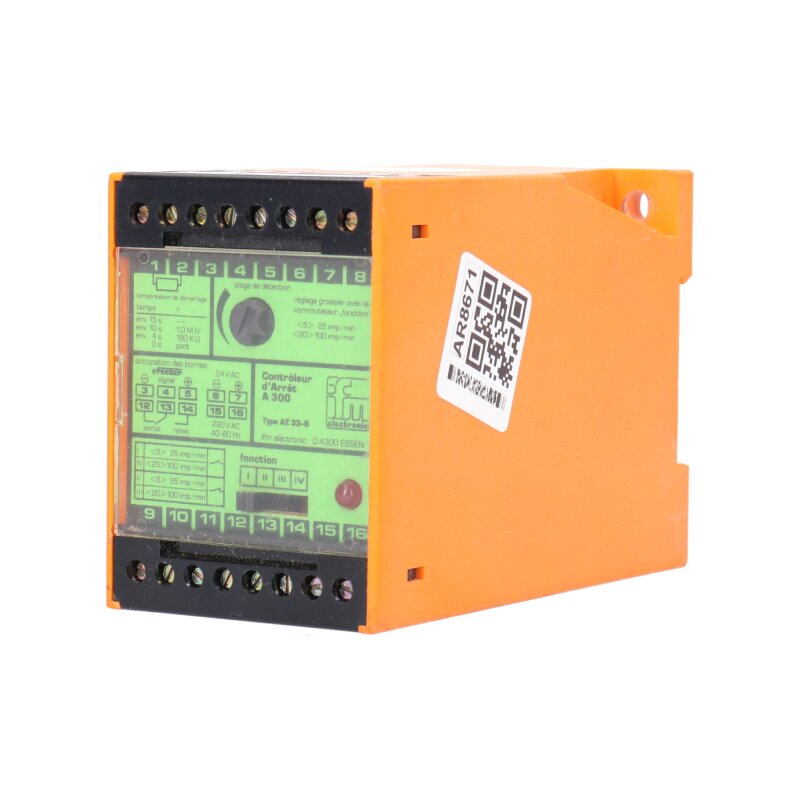 ifm electronic AZ 33-B Stillstandw&auml;chter Standstill monitor