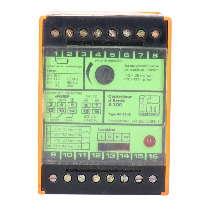 ifm electronic AZ 33-B Stillstandw&auml;chter Standstill monitor