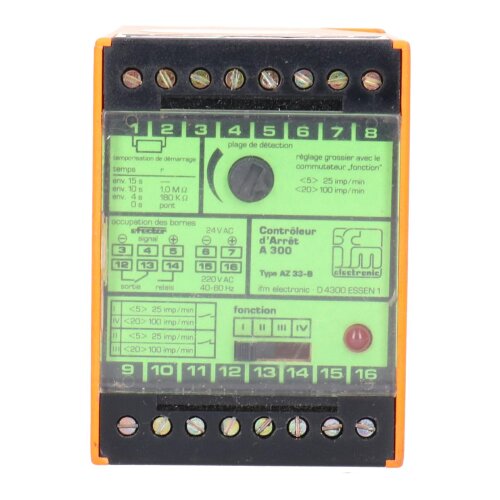 ifm electronic AZ 33-B Stillstandw&auml;chter Standstill monitor
