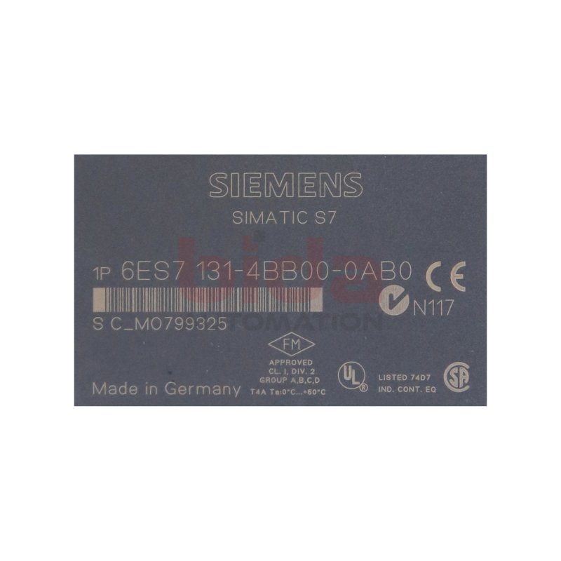 Siemens Simatic S7 6ES7 131-4BB00-0AB0 ELEKTRONIKMODULE / ELECTRONIC MODULES 24V