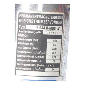 Sat E 644 B-MGB K Gleichstrom Servomotor  DC Servo Motor