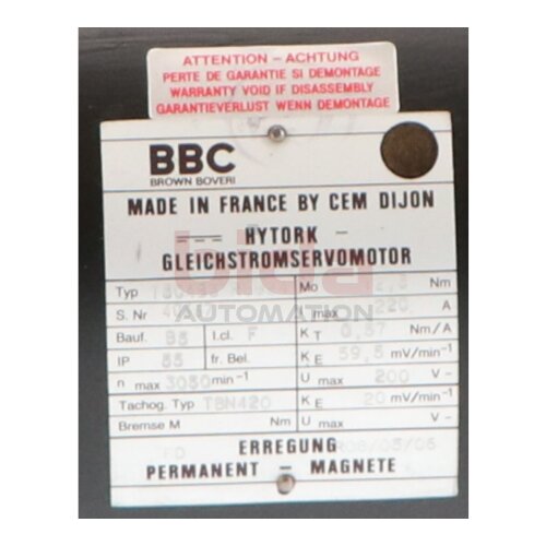 BBC T5C4B3 R6024 Gleichstrom Servomotor DC Servo Motor