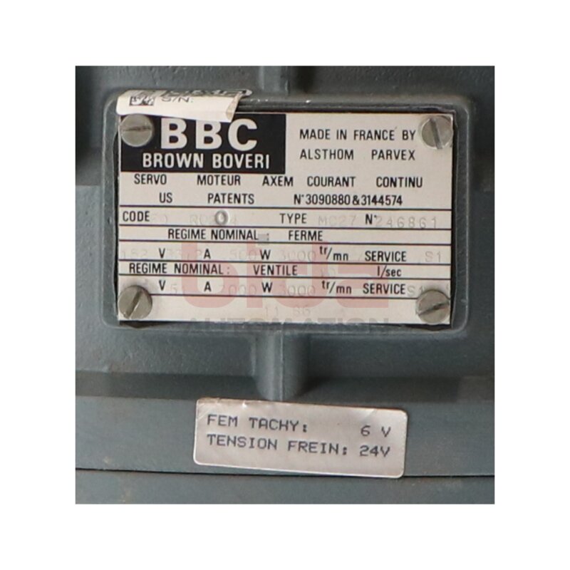 ABB Alsthom BBC MC27  R0214 Axem Servomotor Axem Servo Motor