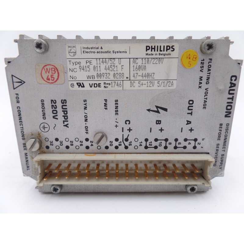 Philips PE 1144/52 U Netzteil Nr. 9415 011 44521 power supply