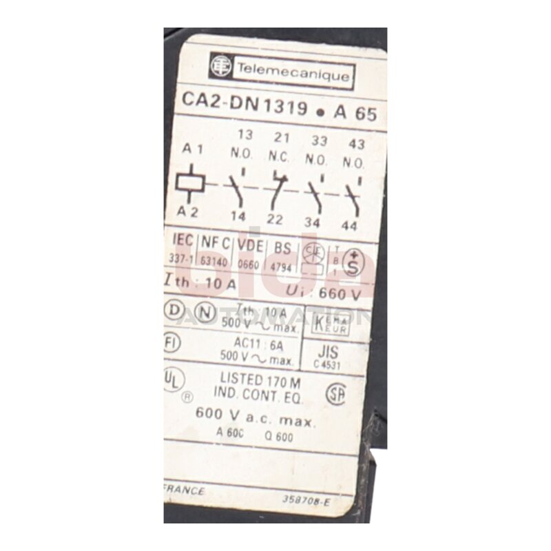 Telemecanique CA2-DN1319.A 65 Hilfssch&uuml;tz Auxiliary Contactor