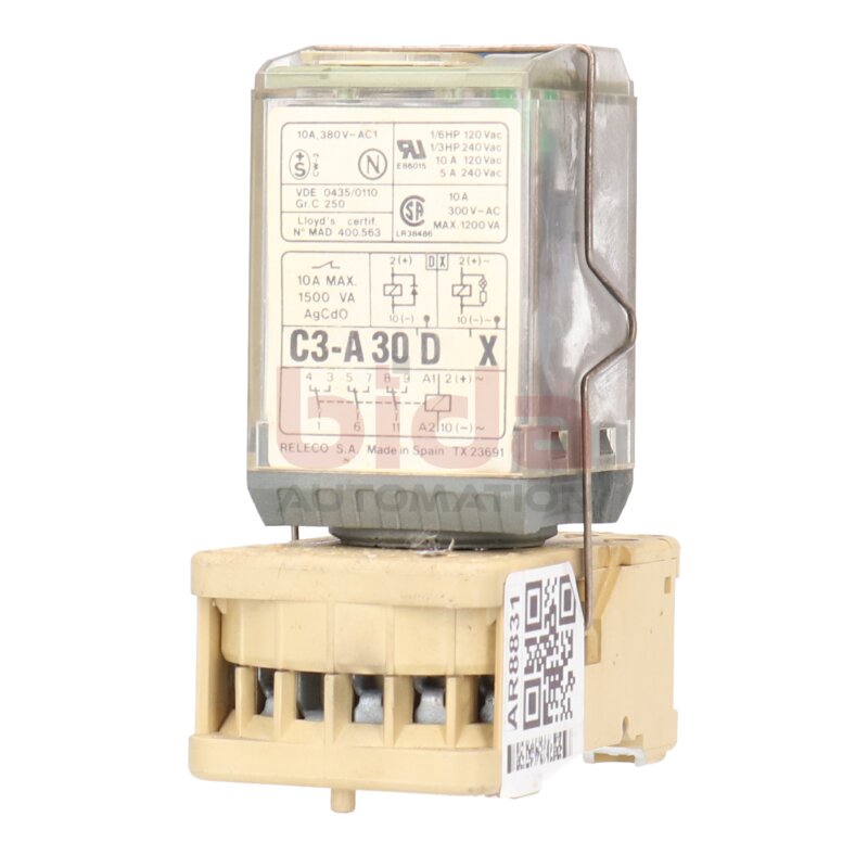 Releco C3-A 30 D   X Universalrelais mit Sockel Universal relay with base
