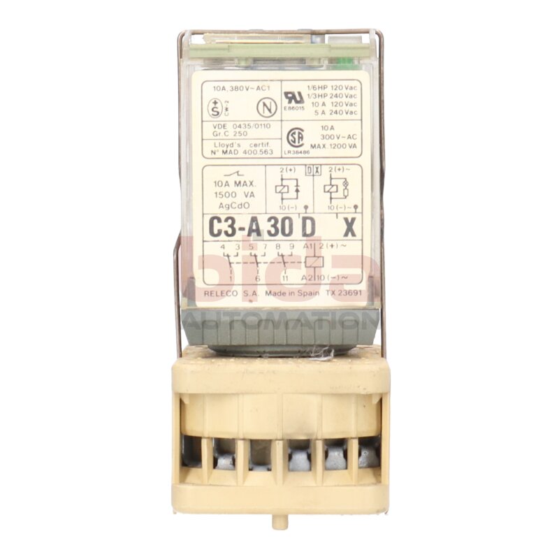 Releco C3-A 30 D   X Universalrelais mit Sockel Universal relay with base