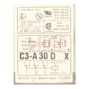Releco C3-A 30 D   X Universalrelais mit Sockel Universal...