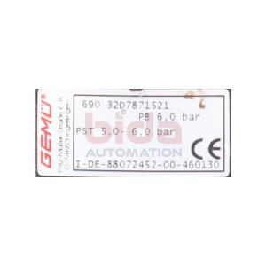 Gemü 690 32D7871521 Membranventil Diaphragm Valve