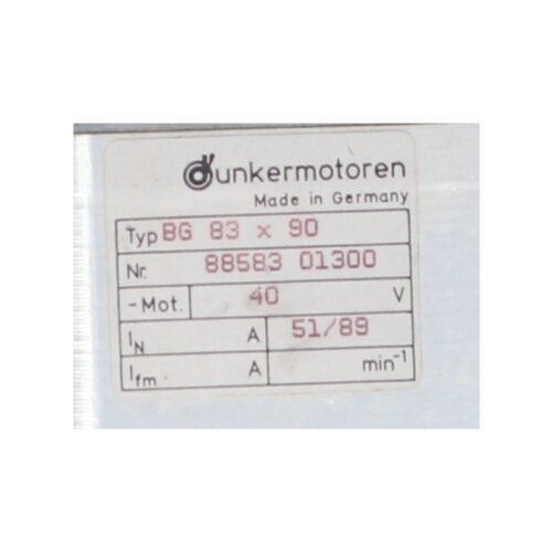 Dunkermotoren BG 83 x 90 Servomotor Servo Motor