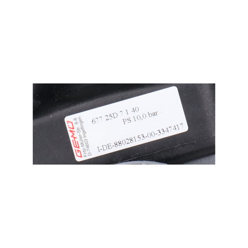Gem&uuml; 677 25D 7 1 40 Membranventil  Diaphragm Valve