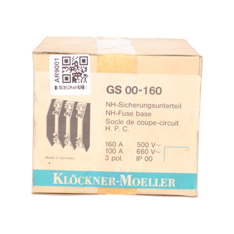 Moeller GS 00-160 Sicherungsunterteil Fuse Base