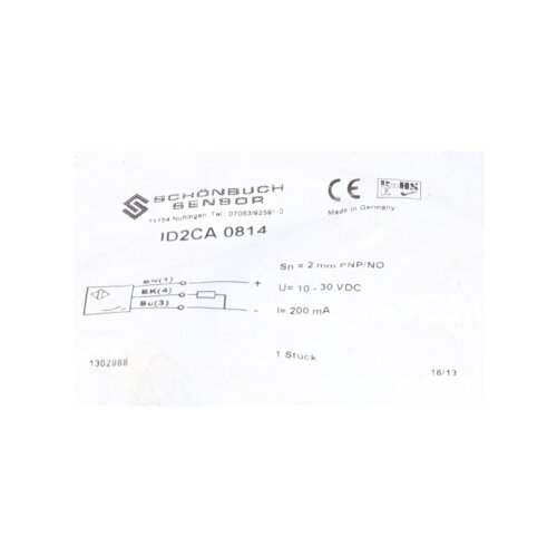 Sch&ouml;nbuch Sensor ID2CA 0814 N&auml;hrungsschalter Proximity Switch