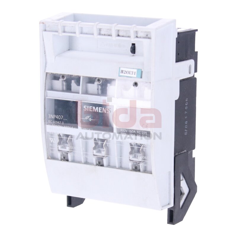 Siemens 3ZX1012-0NP40-2AA1 / 3ZX1 012-0NP40-2AA1 Sicherungs Lasttrennschalter Fuse switch disconnector