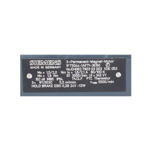 Siemens 1FT5044-1AF71-3EB0 / 1FT 5 044-1AF71-3EB0...