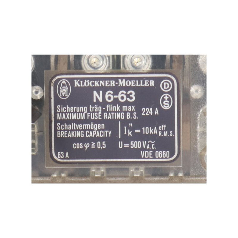 Moeller N 6-63 Leistungstrenner Power Isolator