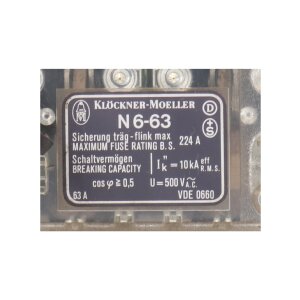 Moeller N 6-63 Leistungstrenner Power Isolator