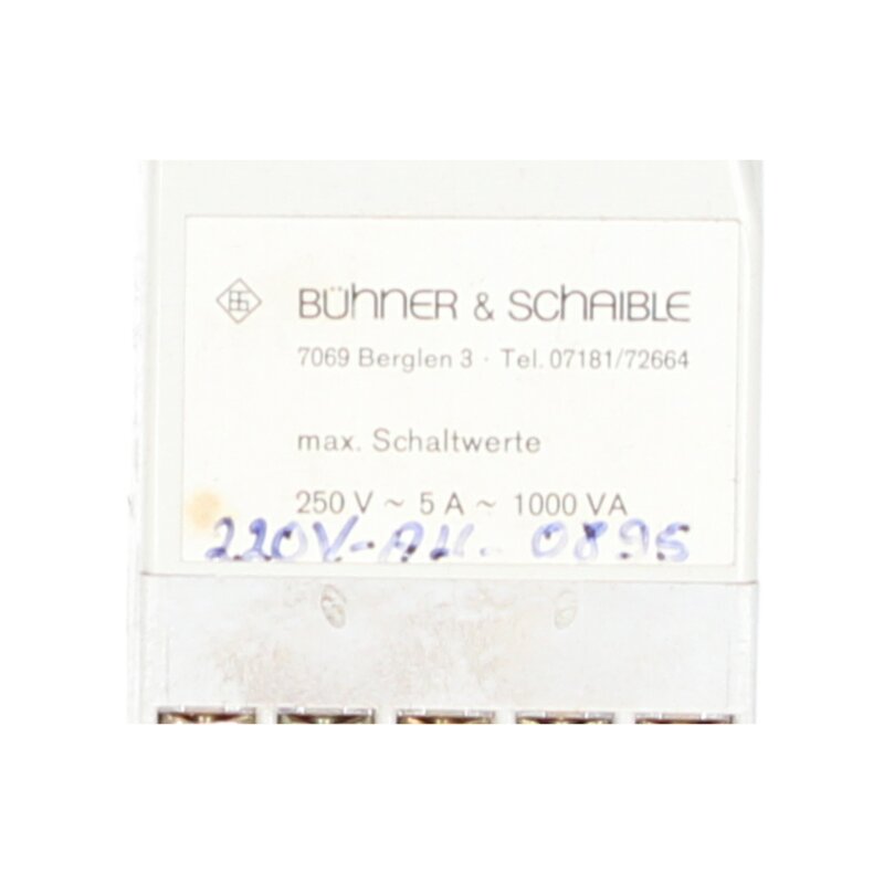 B&uuml;hner &amp; Schaible LN80 Zeitrelais Time Relay