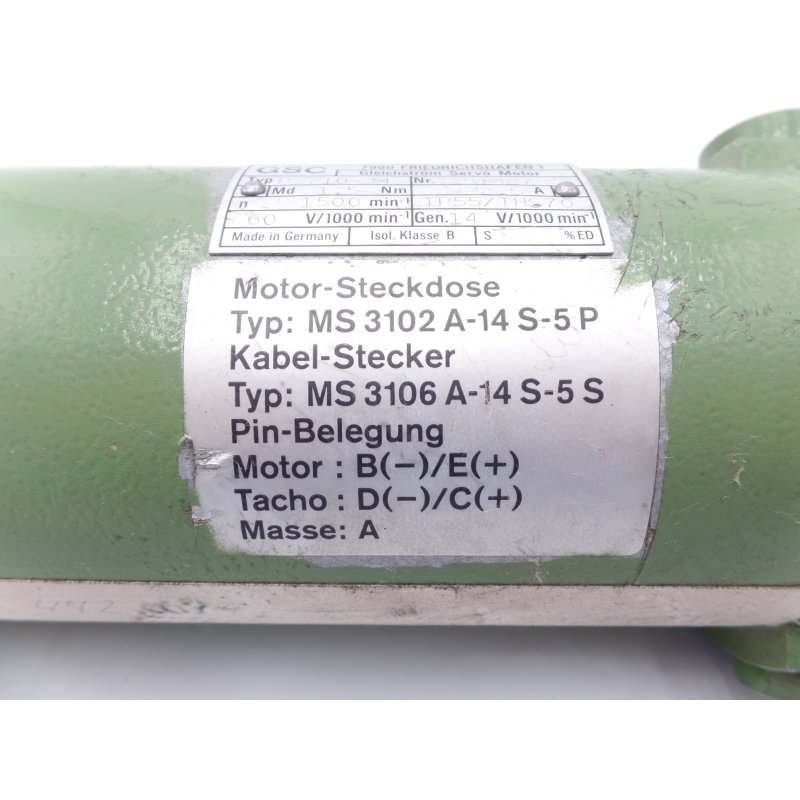 GSC P 710-34 Gleichstrom Servomotor Motor 2,5A 1,5Nm