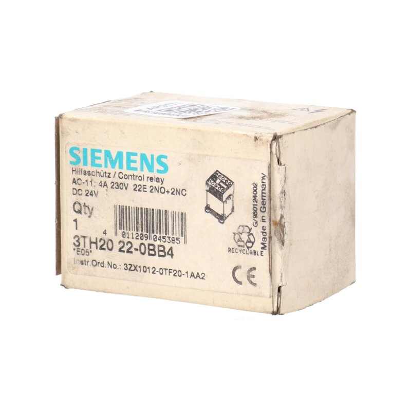 Siemens 3TH20 22-0BB4 / 3TH2022-0BB4 Hilfssch&uuml;tz Auxiliary Contactor
