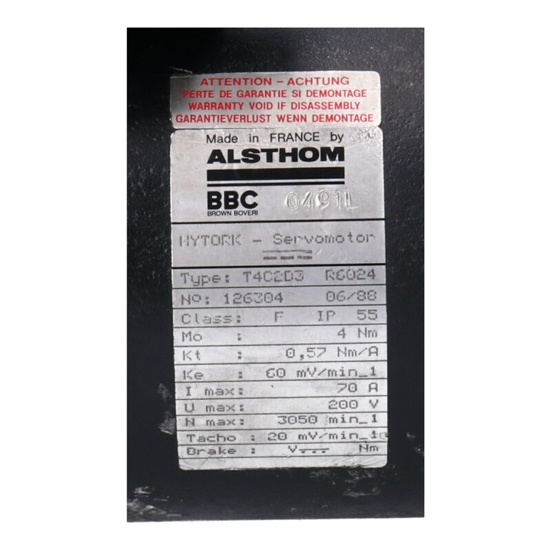 Alsthom T4C2D3 R6024 Servomotor Servo Motor