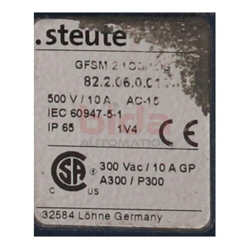 Steute GFSM 2 1&Ouml;S/1&Ouml;S Fu&szlig;schalter Footswitch 500V 10A