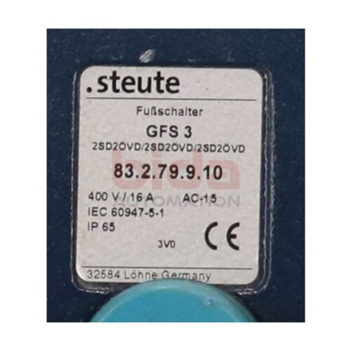 Steute GFS 3 Fu&szlig;schalter Footswitch 400V 16A