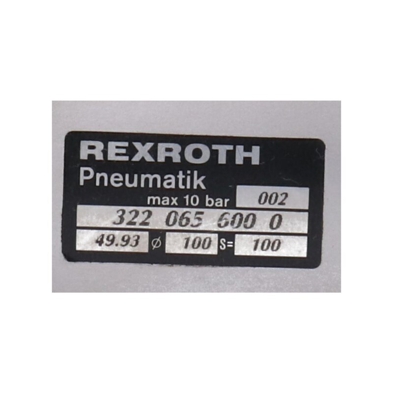 Rexroth 322 065 600 0 Phneumatik Zylinder Pneumatic Cylinder