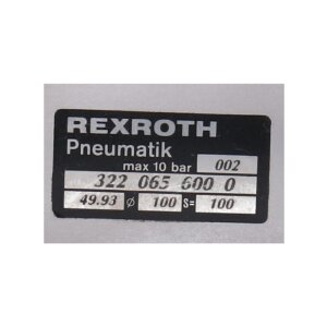 Rexroth 322 065 600 0 Phneumatik Zylinder Pneumatic Cylinder