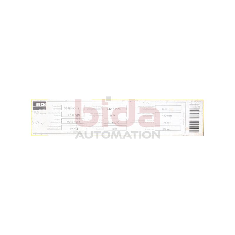 Sick FGSE450-11 Lichtschranke Photoelectric Barrier