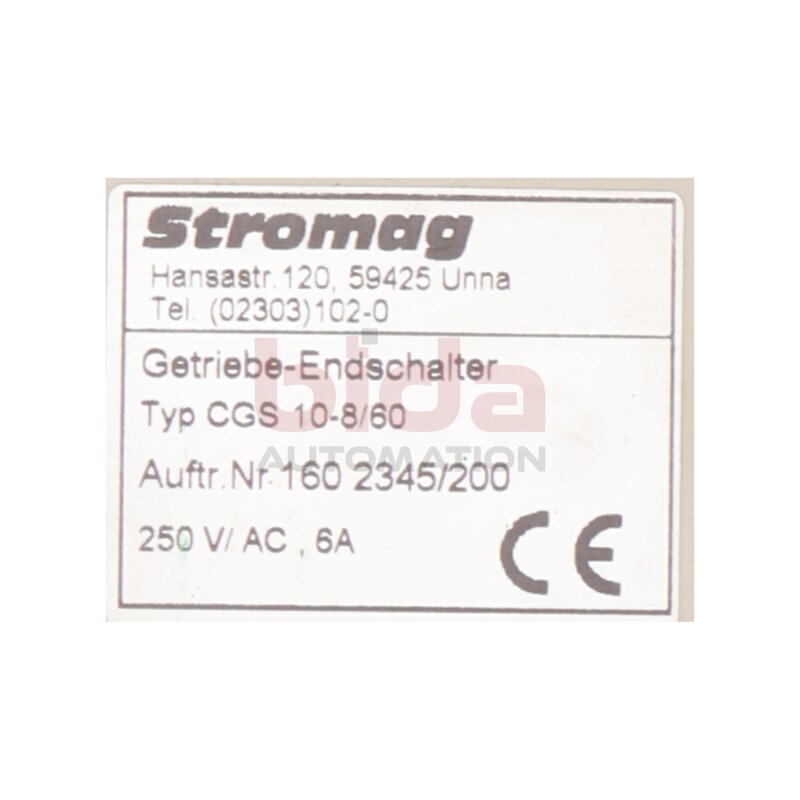 Stromag CGS 10-8/60 Getriebeendschalter Gear Switch