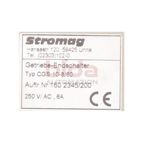 Stromag CGS 10-8/60 Getriebeendschalter Gear Switch