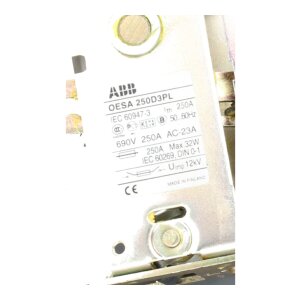 ABB OESA 250D3PL Sicherungsmotorschalter Fuse motor switch