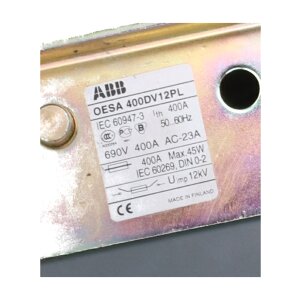 ABB OESA 4000DV12PL Sicherungsmotorschalter Fuse motor...