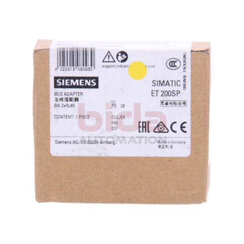 Siemens 6ES7193-6AR00-0AA0 / 6ES7 193-6AR00-0AA0 Bus Adapter
