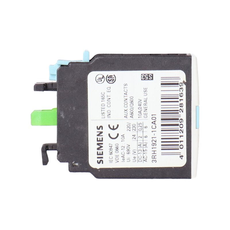 Siemens 3RH1921-1CA01 / 3RH1 921-1CA01 Hilfsschalterblock Auxiliary Switch Block