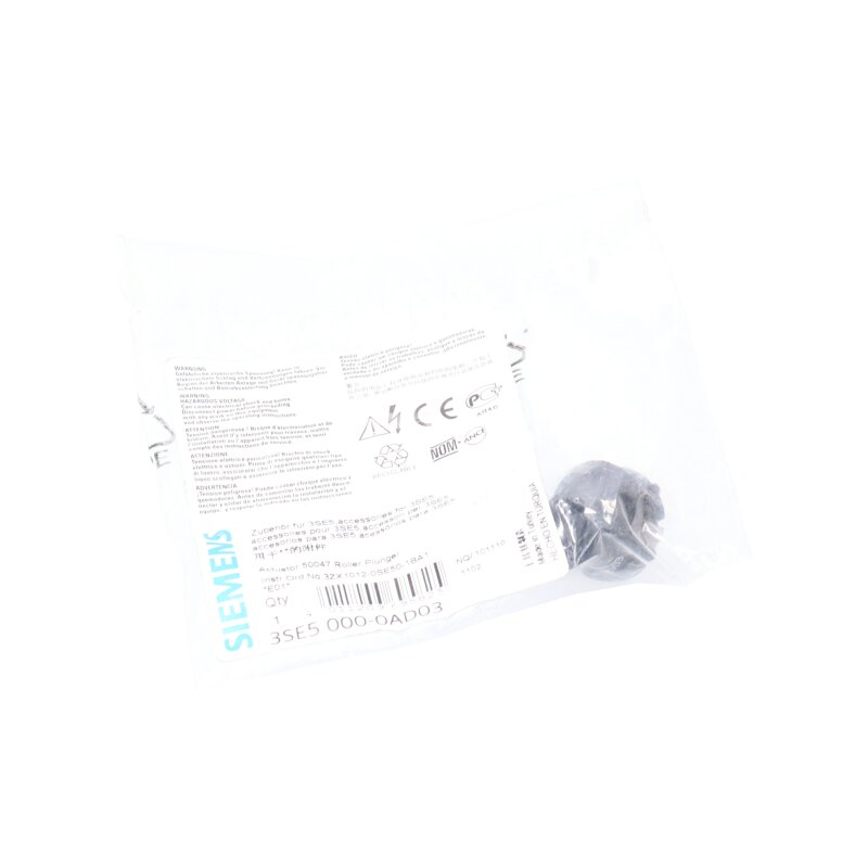 Siemens 3SE5 000-0AD03 / 3SE5000-0AD03 Rollenst&ouml;&szlig;el Actuator Head f&uuml;r Endschalter Roller plunger actuator head for limit switches