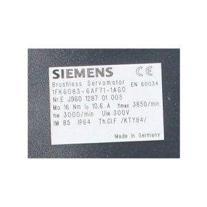 Siemens 1FK6083-6AF71-1AG0 Synchronservomotor...