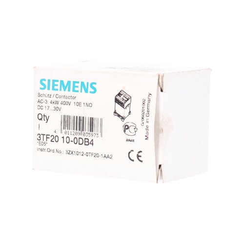 Siemens 3TF20 10-0DB4 Sch&uuml;tz Contactor