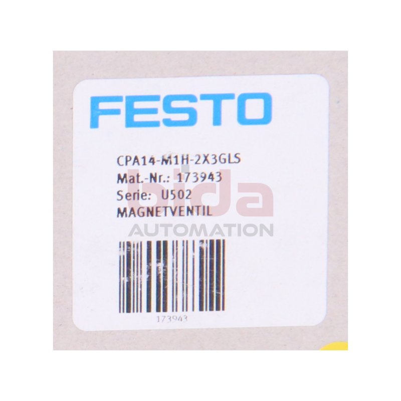 Festo CPA14-M1H-2X3GLS Magnetventil Ventil 173943
